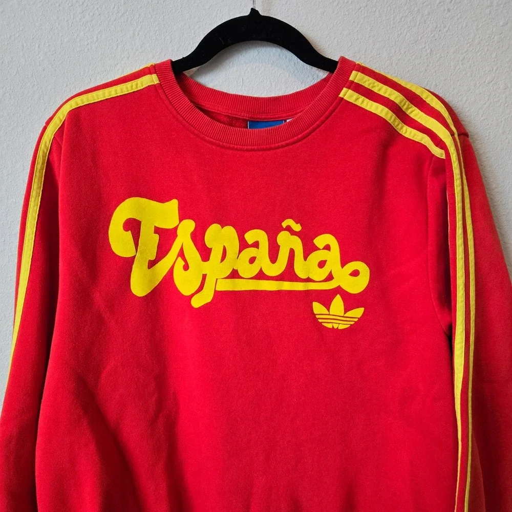 2011 Adidas Originals Mens Espana Spain Red Sweatshirt Size L, World Cup Soccer - Picture 2 of 7